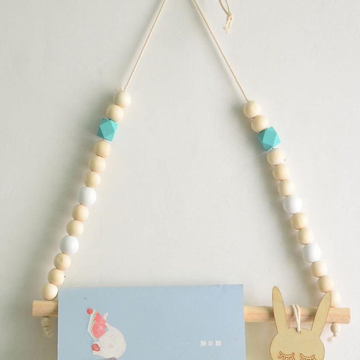 Enchanting Nordic Wooden Wall Hook for Playful Kids' Room Decor
