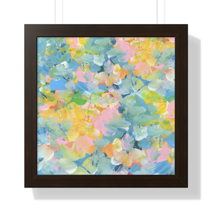 Elite Garden Floral Print Framed Wall Art - Sustainable Elegance for Your Home