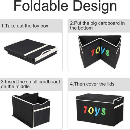 Kid's Space-Saving Collapsible Toy Storage Organizer - Durable and Convenient Solution