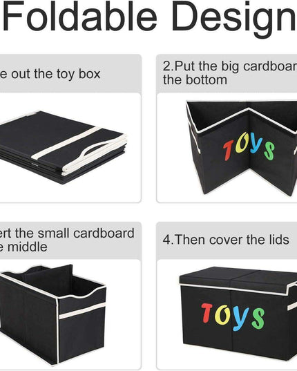 Kid's Space-Saving Collapsible Toy Storage Organizer - Durable and Convenient Solution