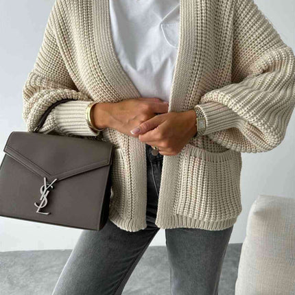 Cozy Luxe Oversized Knit Cardigan with Relaxed Sleeves