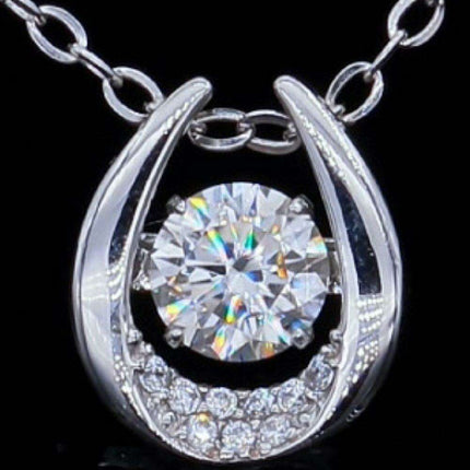 Timeless Moissanite and Zircon Pendant Necklace with Dazzling Accents