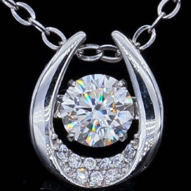 Timeless Moissanite and Zircon Pendant Necklace with Dazzling Accents