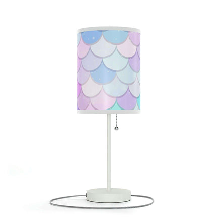 Elegant Customizable Mermaid Steel Base Table Lamp with Unique Printed Shade