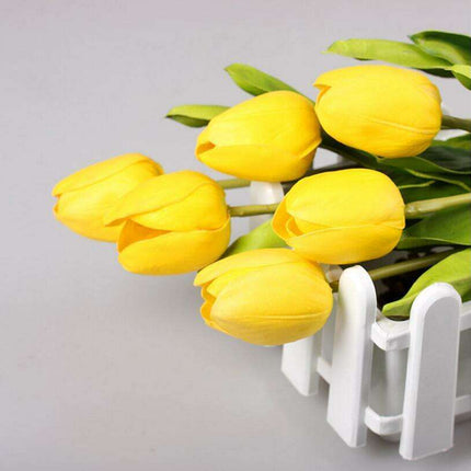 48-Piece Realistic Multi-Color Tulip Artificial Flower Set - Très Elite