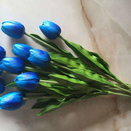 48-Piece Realistic Multi-Color Tulip Artificial Flower Set - Très Elite