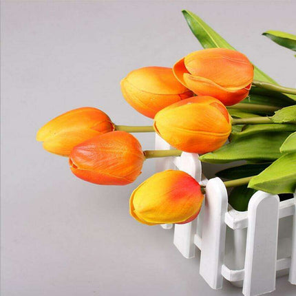 48-Piece Realistic Multi-Color Tulip Artificial Flower Set - Très Elite