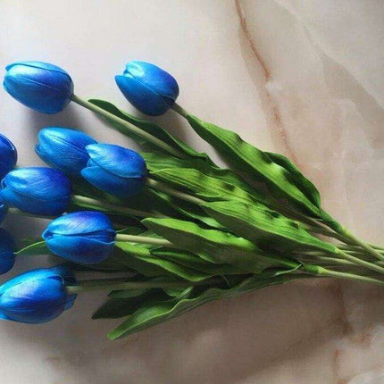 48-Piece Realistic Multi-Color Tulip Artificial Flower Set - Très Elite