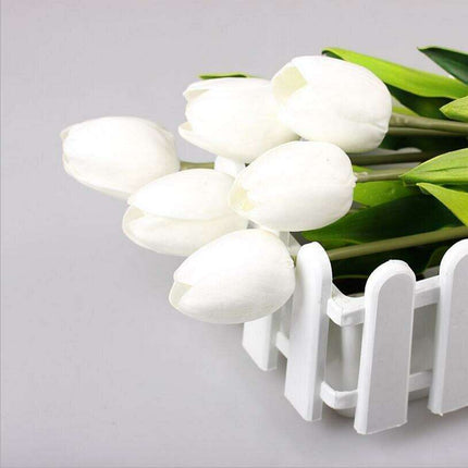 48-Piece Realistic Multi-Color Tulip Artificial Flower Set - Très Elite