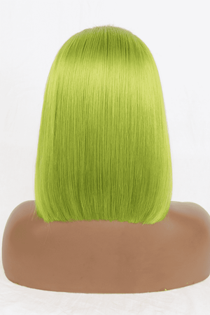 12" 140g Lace Front Wigs Human Hair in Lime 150% Density-Beauty & Personal Care›Hair Care›Hair Extensions & Wigs-Très Fancy-Lime-One Size-Très Elite