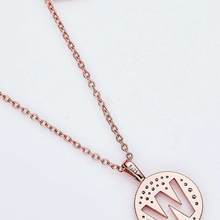 Timeless Glamour: Rose Gold Plated Sterling Silver Lab-Grown Diamond Pendant Necklace