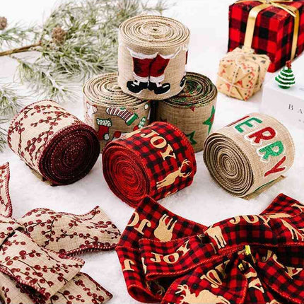 Premium Christmas Satin Craft Ribbon - 5m Luxurious Polyester for Holiday Decor