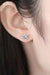 Radiant Moissanite Sterling Silver Stud Earrings - 4 Carats with Platinum Plating