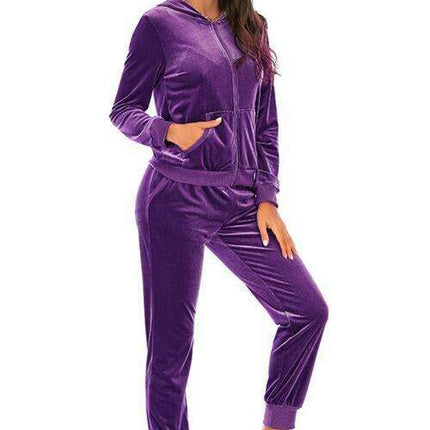 Ribbed Textured Hoodie and Jogger Set