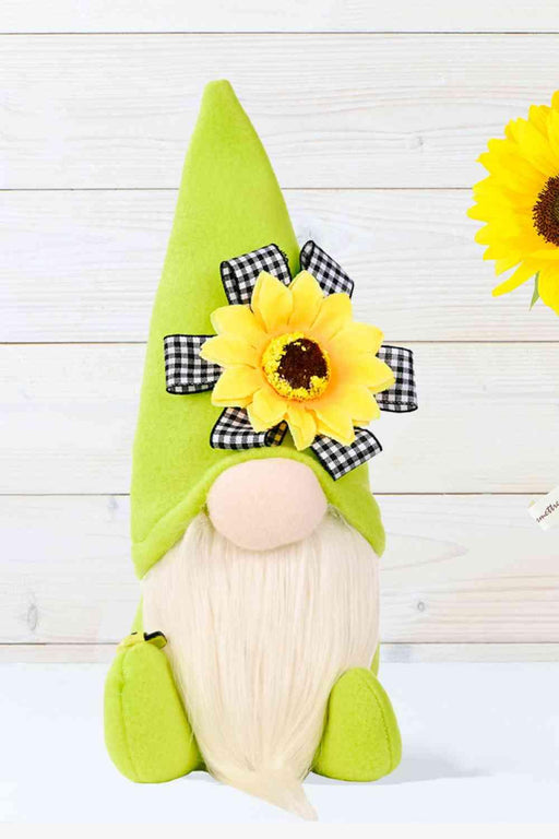 Sunflower Gnome Trio Set with Cheerful Faceless Design