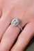 Elegant Sterling Silver Ring with Moissanite and Zircon Accents - Contemporary Glamour