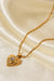 Golden Heart Stainless Steel Necklace with 18K Gold Plating