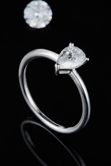 Dazzling 1 Carat Lab-Diamond Sterling Silver Ring with Platinum-Plating