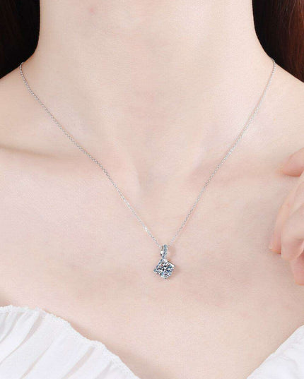 Radiant Sophistication Lab-Created Diamond Pendant Necklace with Authenticity Certificate