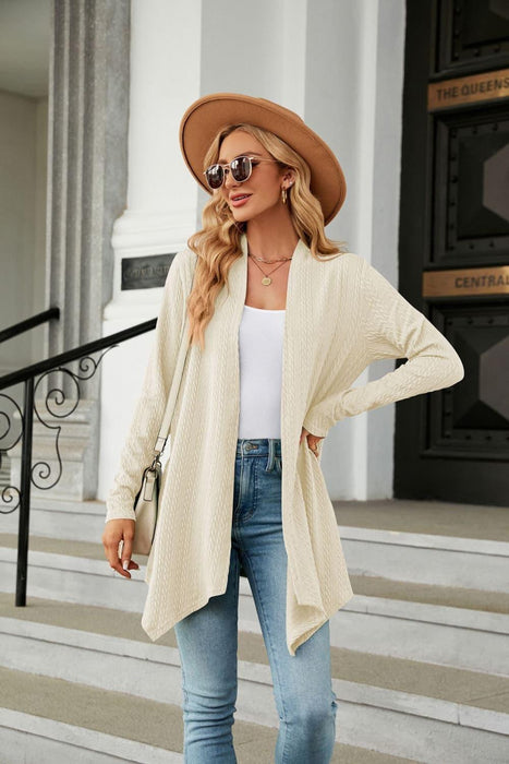 Snuggly Longline Open-Front Cardigan