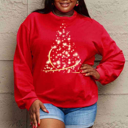 Cozy Affection Oversized Graphic Crewneck Sweater