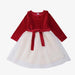 Adorable Contrast Bow Detail Dress for Little Princesses