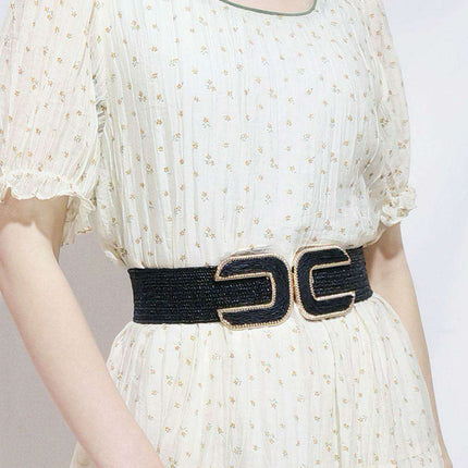 Chic Braided Waist Belt with Textured Design