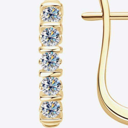 Elegant Moissanite Silver Stud Earrings in a Luxurious Gift Presentation Box