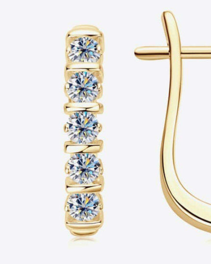 Elegant Moissanite Silver Stud Earrings in a Luxurious Gift Presentation Box