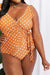 Float On Terracotta Ruffle One-Piece Swimsuit by Marina West