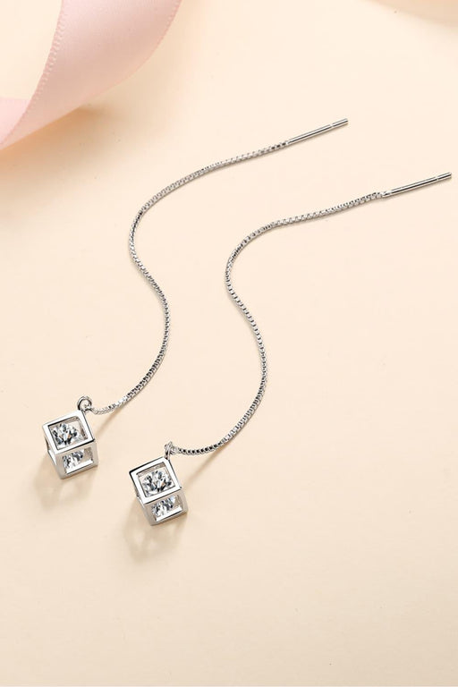 Timeless 2 Carat Lab-Diamond Sterling Silver Threader Earrings