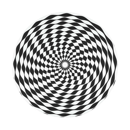 Personalized Optical Illusion Round Bath Mat for Elegant Bathroom Decor