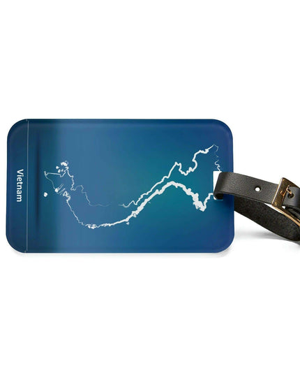 Stylish Acrylic Luggage Tag Set with Custom Leather Strap for Travel Enthusiasts