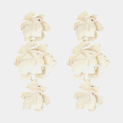 Chic Floral Zinc Alloy Dangle Earrings - Style Elevation