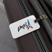 Chic Parisian Travel Essential: Acrylic Luggage Tag with Leather Strap