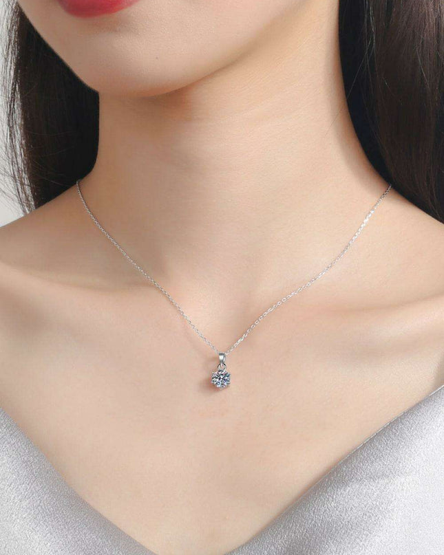 Dazzling Lab-Grown Diamond Sterling Silver Pendant Necklace