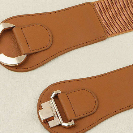 Elegant Alloy Closure Elastic Waist Belt for Stylish Comfort