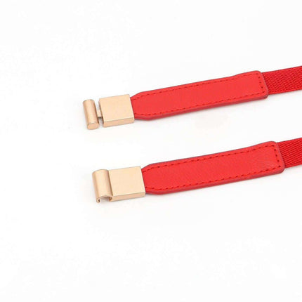 Elegant Adjustable PU Elastic Skinny Belt for Effortless Style