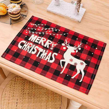 Colorful Plaid Polyester Table Mat Collection