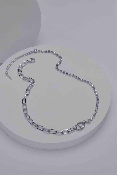 Stylish Dual Stainless Steel Necklace Set with Customizable Chain Lengths