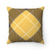 Yellow Plaid Reversible Decorative Pillowcase