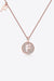 Luxurious Moissanite Gem Pendant Necklace in Sterling Silver & 18K Rose Gold - Elegant Design