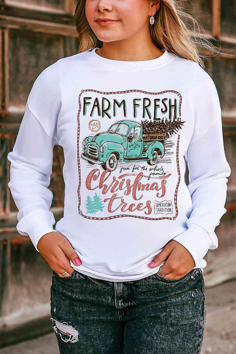 Cozy Slogan Graphic Pullover Sweater