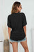 Chic V-Neck Tee with Side Ruching: Effortless Style Upgrade