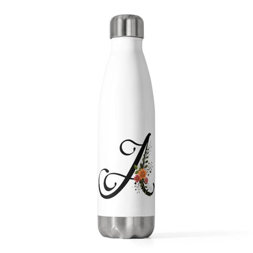 A letter 20oz stainless steel spill-proof screw-on cap insulated bottle - Très Elite