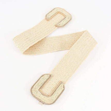 Chic Braided Waist Belt with Textured Design