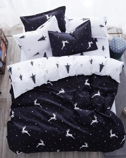 Serene Luxe Retreat Polyester/Cotton Bedding Set - Stylish Print Collection for Ultimate Comfort