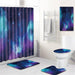 Bathroom Oasis 5-Piece Rug Ensemble with Vibrant Graphics