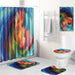 Bathroom Oasis 5-Piece Rug Ensemble with Vibrant Graphics