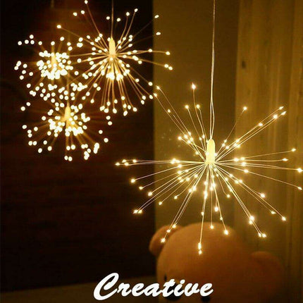 500LEDs Holiday Fireworks Fairy Lights - Versatile Curtain String Light for Enchanting Bedroom Decor with 8 Custom Functions - Très Elite